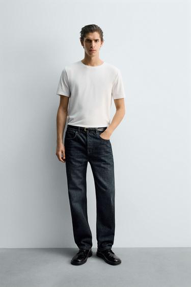 Zara BASIC SLIM FIT T-SHIRT - White