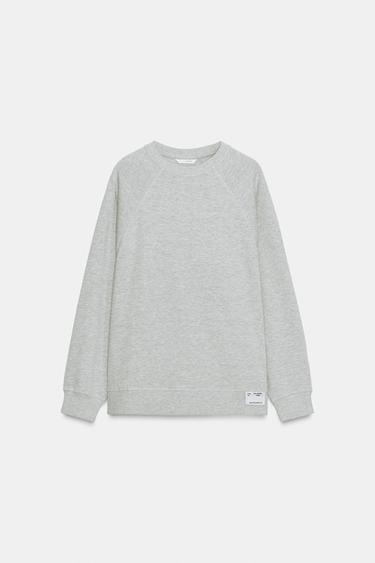 Zara Gri marn - OVERSIZE UZUN KOLLU T-SHIRT