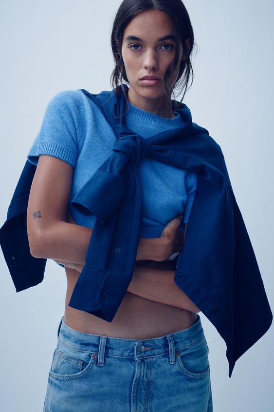 WOOL AND CASHMERE BLEND KNIT SWEATER