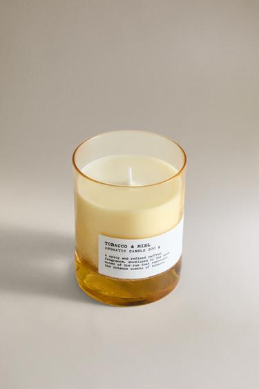 (200 G) BOUGIE PARFUMÉE TOBACCO & MIEL - Marron clair de Zara - Image 1