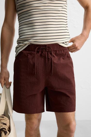 MAILLOT DE BAIN LONG AVEC LACET - Grenat de Zara - Image 5