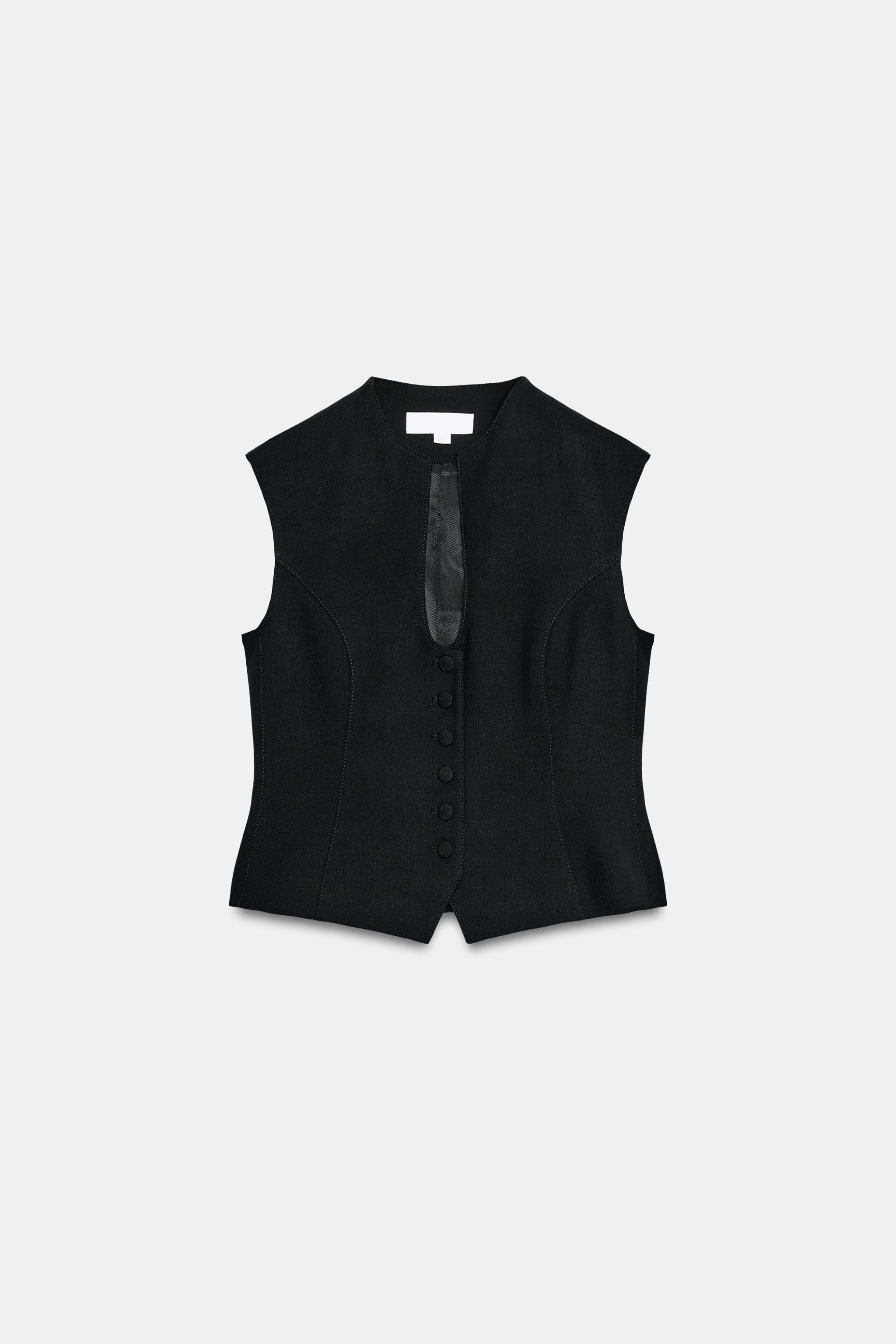 Zara Düğmeli Yelek görsel 7