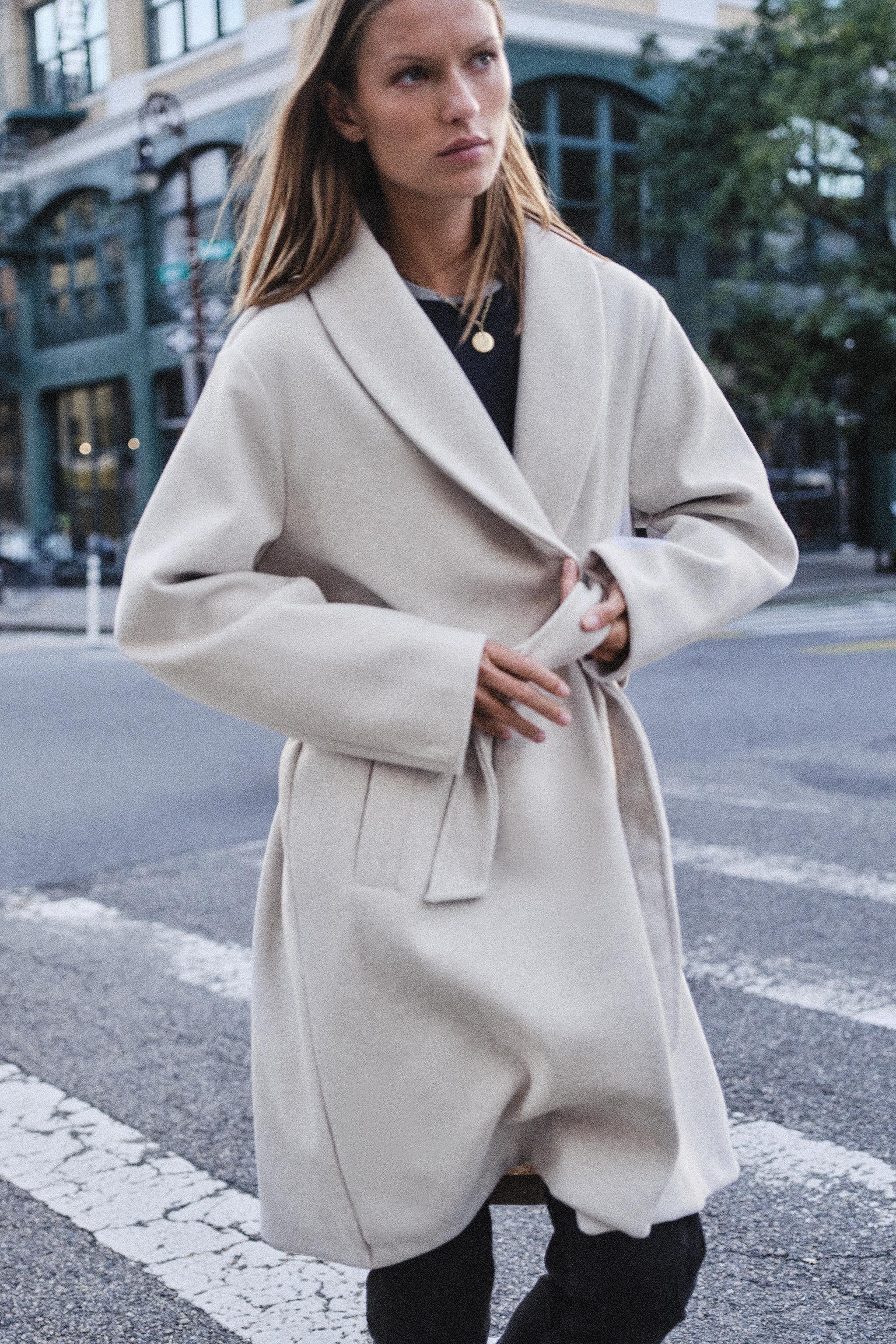 Zara Soft Kemerli Kaban görsel 2