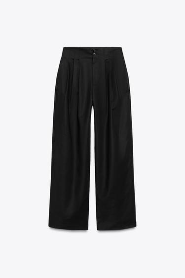 ZW COLLECTION DARTED TROUSERS - Black by Zara - Image 1