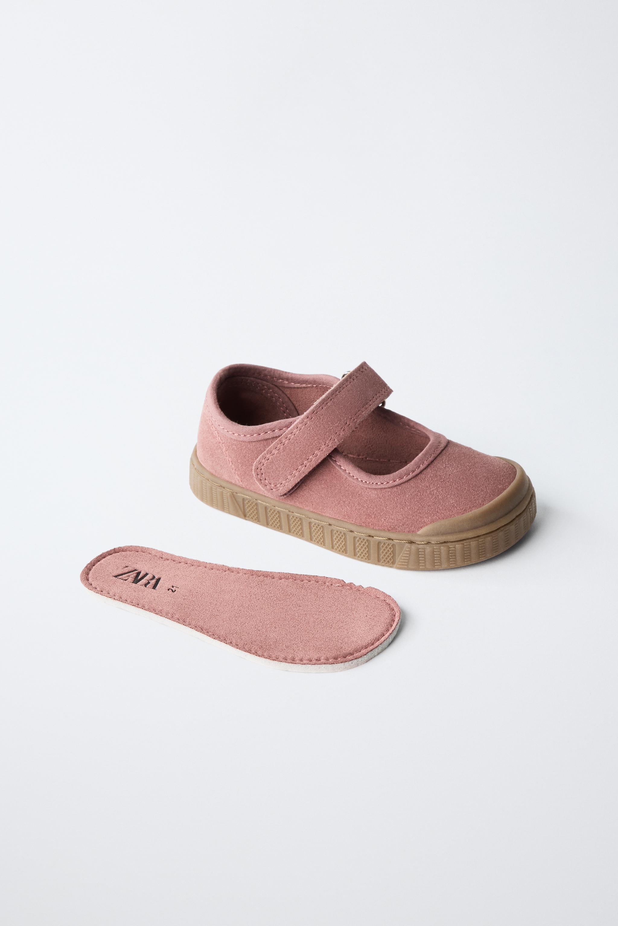 Детские кроссовки Zara LEATHER BAREFOOT OPEN SNEAKERS — фото 4