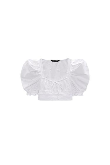 CROP TOP WITH CUTWORK EMBROIDERY