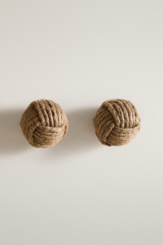 PACK OF KNOT DOOR KNOBS (PACK OF 2) - Light beige by Zara - Image 0