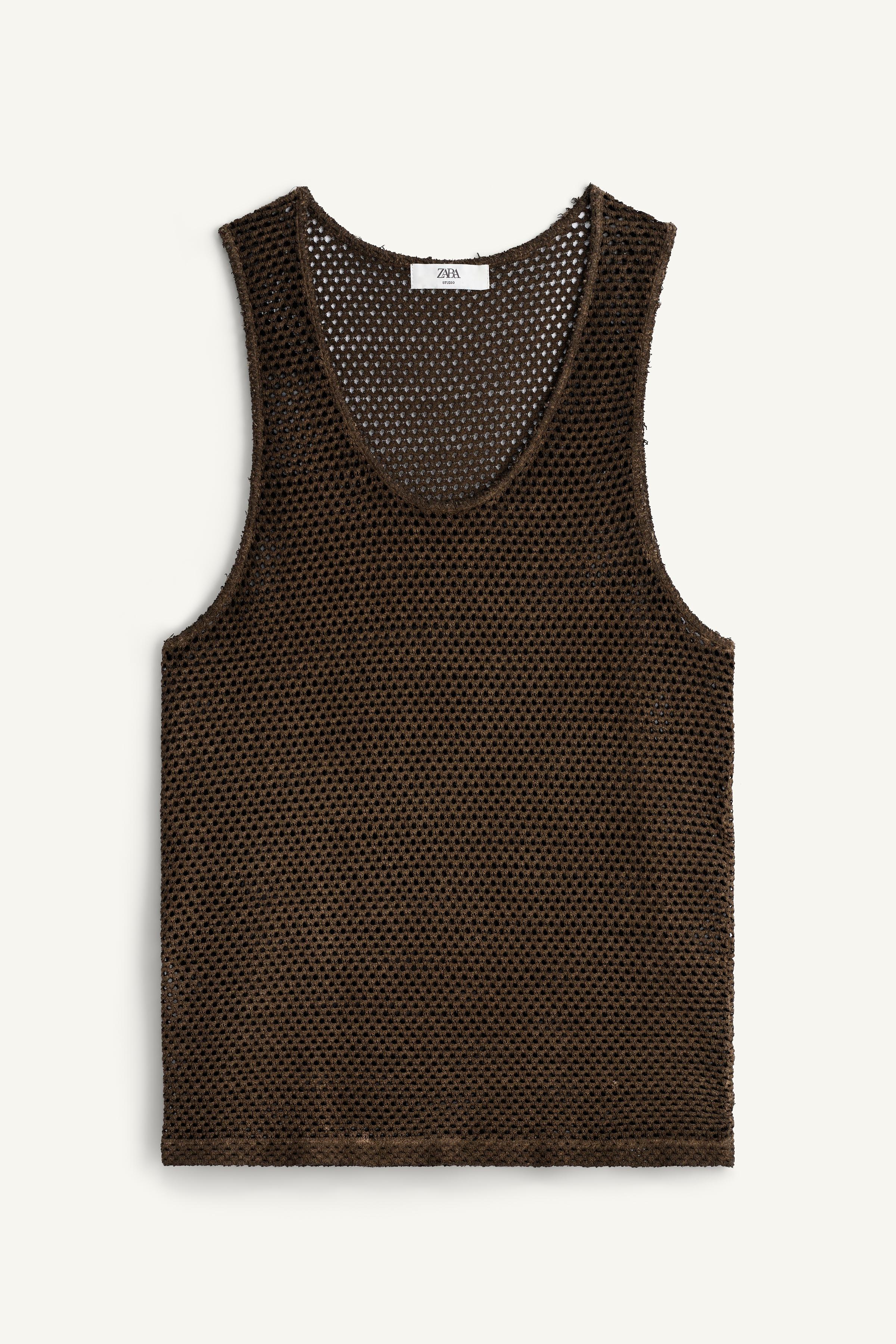 HAUT TANK EN MAILLE CROCHET