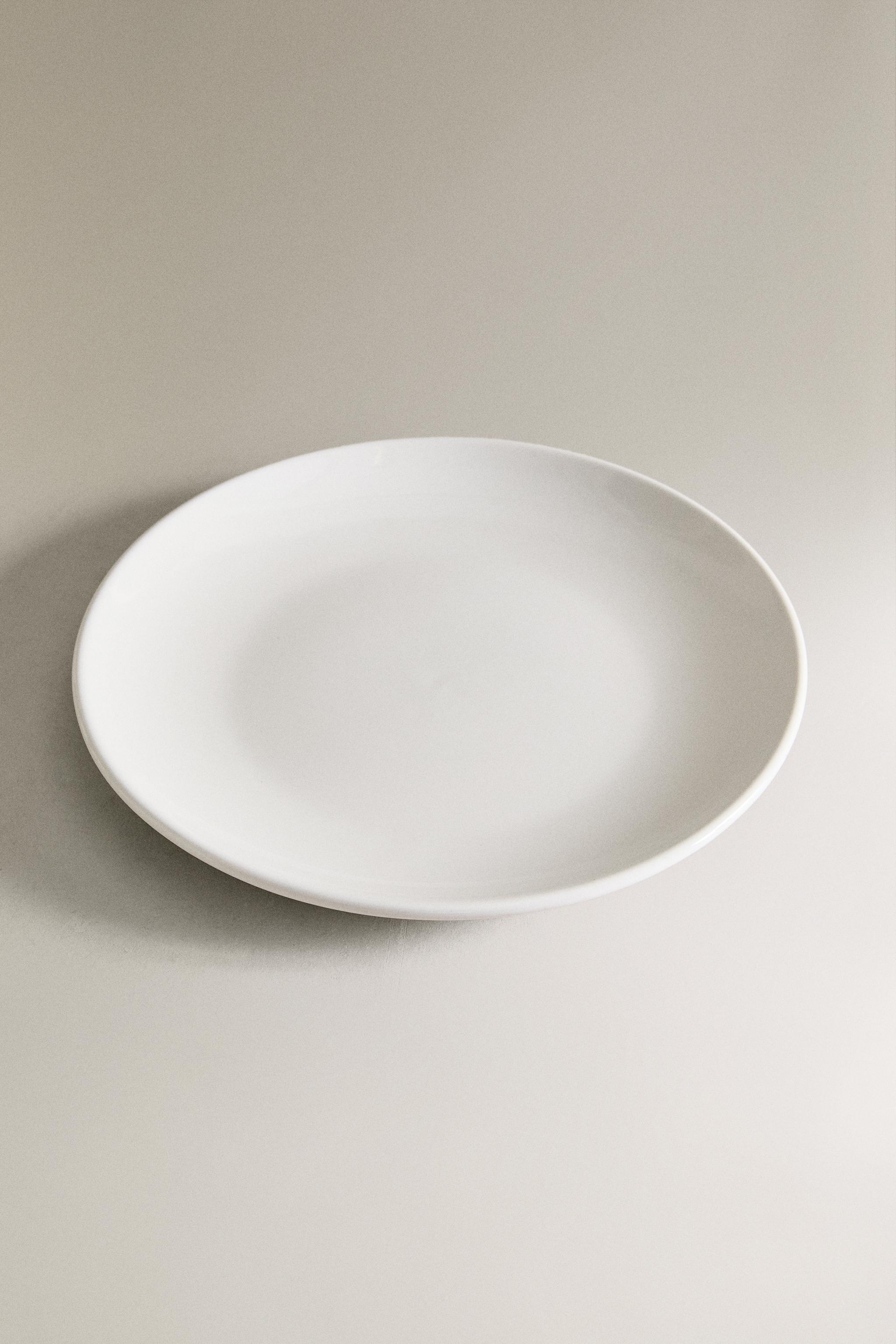 STONEWARE DESSERT PLATE — White