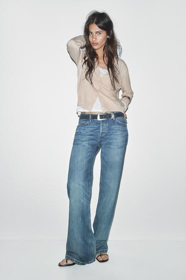 PLAIN KNIT WOOL CARDIGAN - Beige by Zara