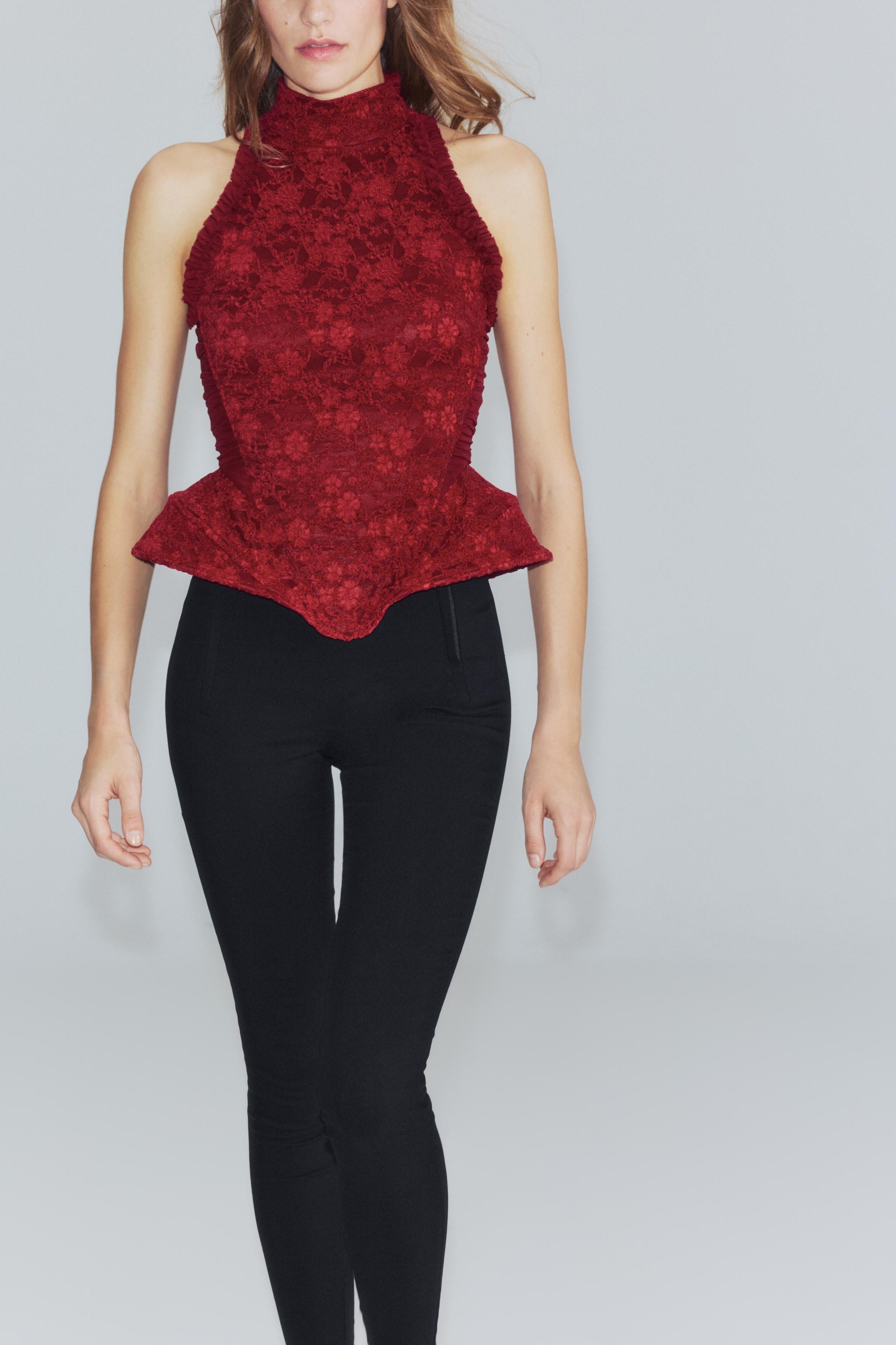 CORSET HALTER JACQUARD