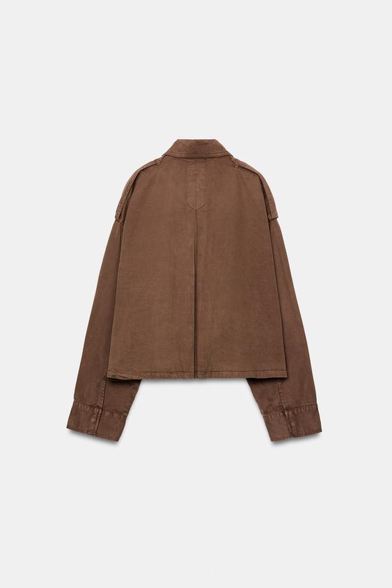 VESTE CAPE À PATTES - Marron de Zara - Image 7