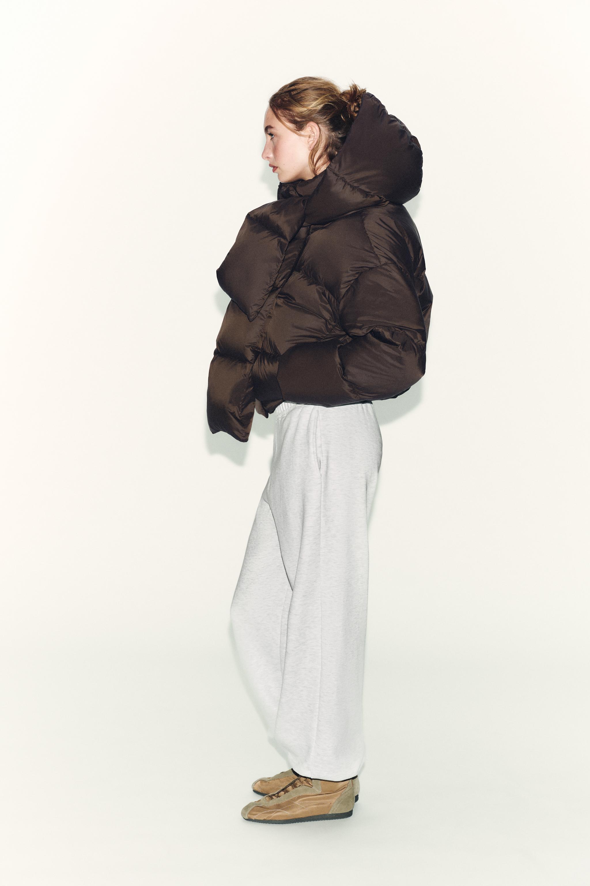 WATER REPELLENT WINDPROOF DOWN PUFFER COAT WITH HOODIE