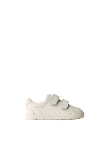 Zara LEATHER BAREFOOT SNEAKERS - White