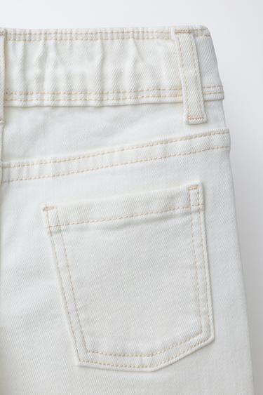 JUPE-CULOTTE EN JEAN - Blanc cassé de Zara - Image 3
