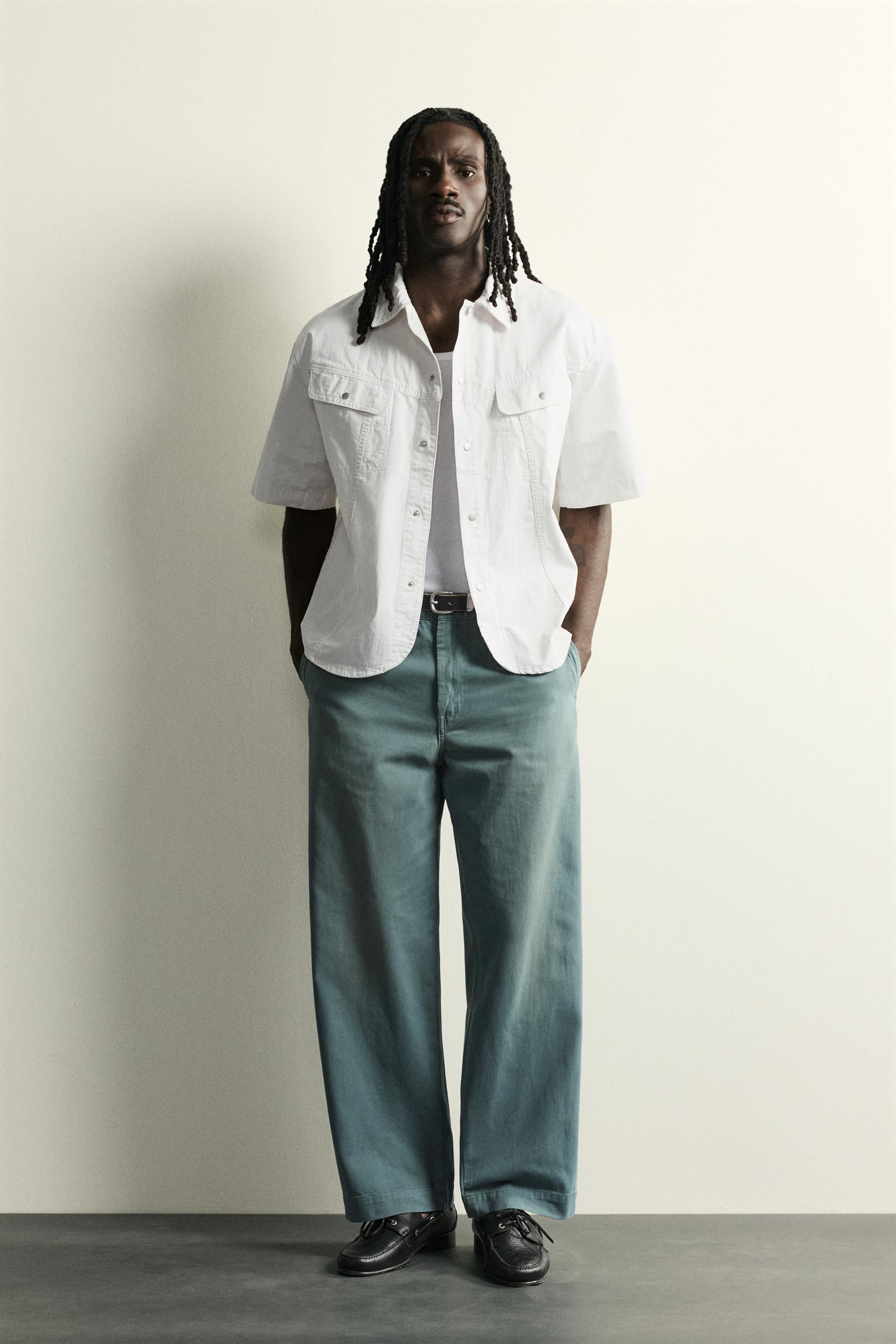 デニムチノパンツ - グリーン | ZARA Japan / 日本