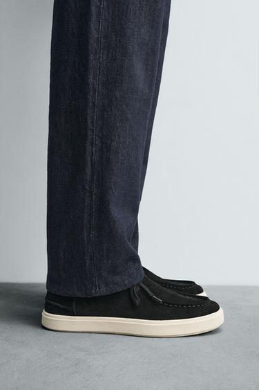 CHAUSSURES CASUAL EN CUIR - Noir de Zara - Image 0
