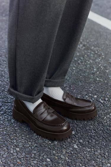 TRACK SOLE LOAFERS - Brown by Zara