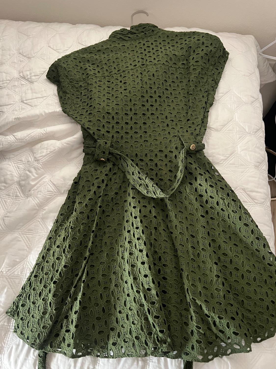 EMBROIDERED EYELET SHIRTDRESS - Image 3