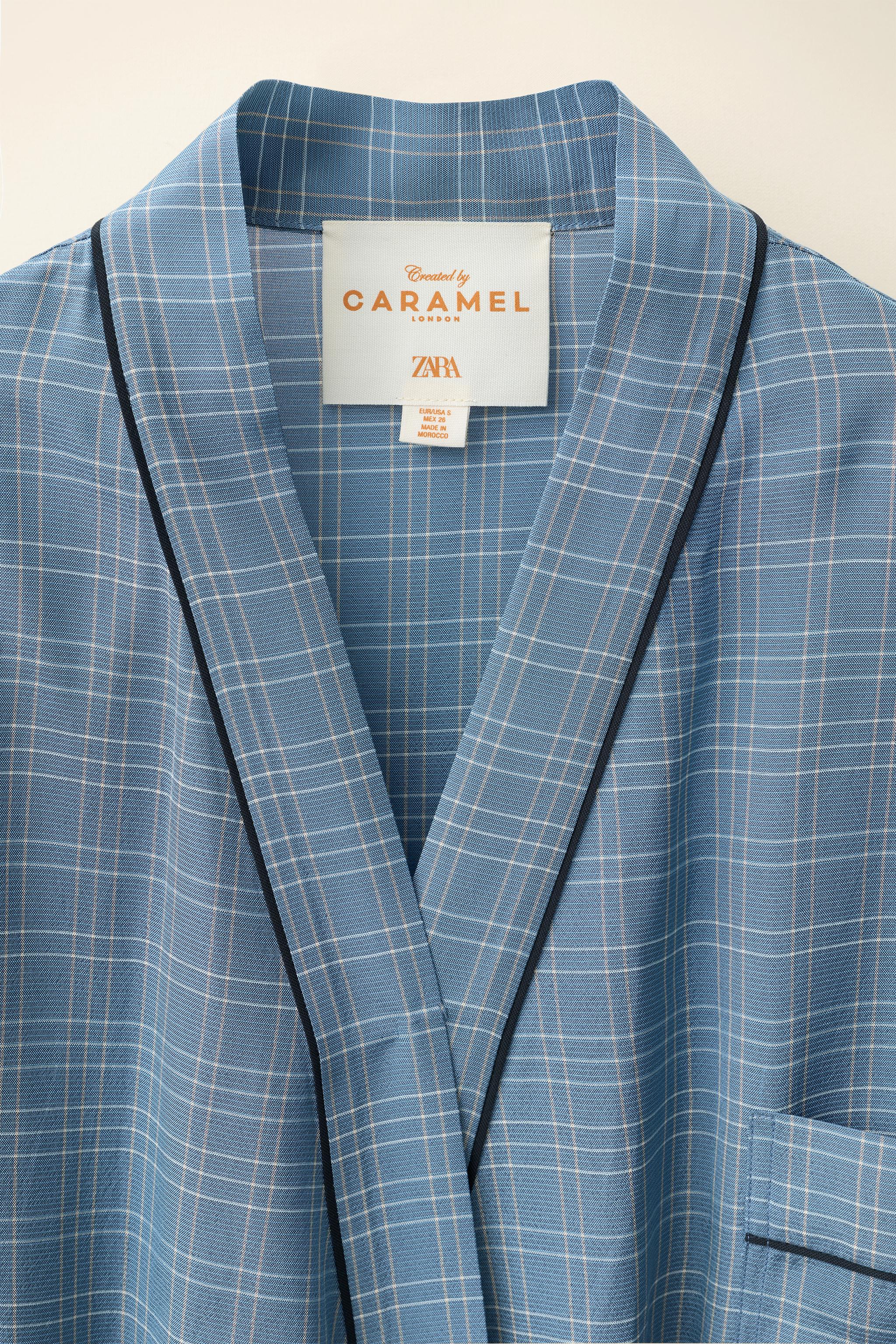 CREATED BY CARAMEL LONDON X ZARA チェック柄ワンピース - ブルー