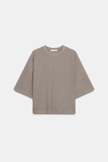 SHORT SLEEVE T-SHIRT - Sand by Zara - Image 0