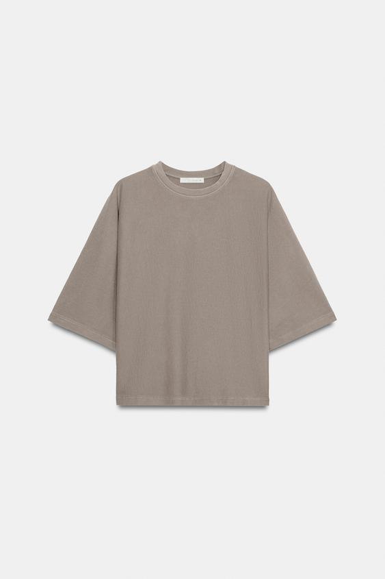 CAMISETA MANGA CURTA - Areia da Zara - Imagem 0