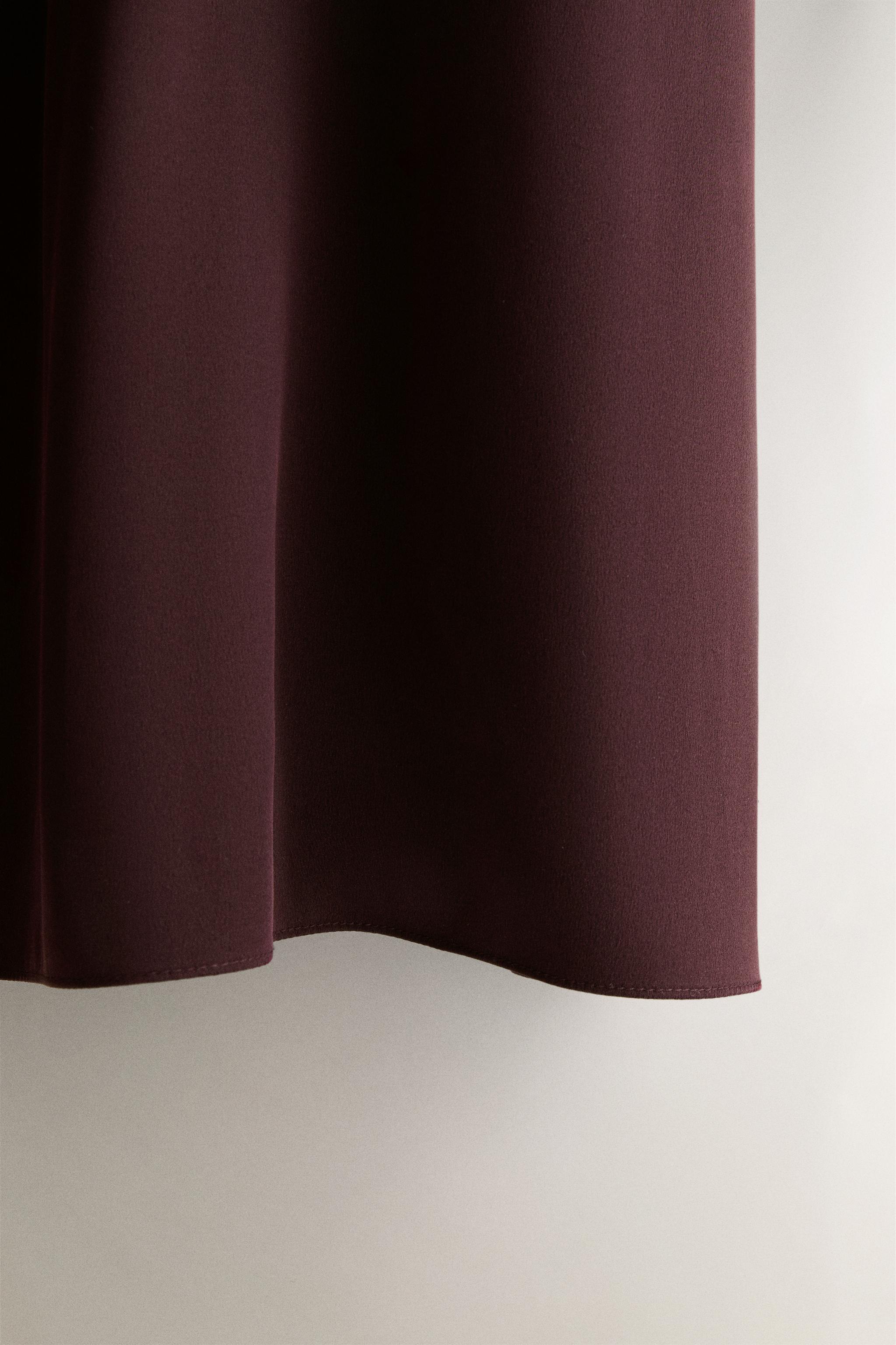 Сорочка MULBERRY, на завязках, шёлк — Zara — фото 4