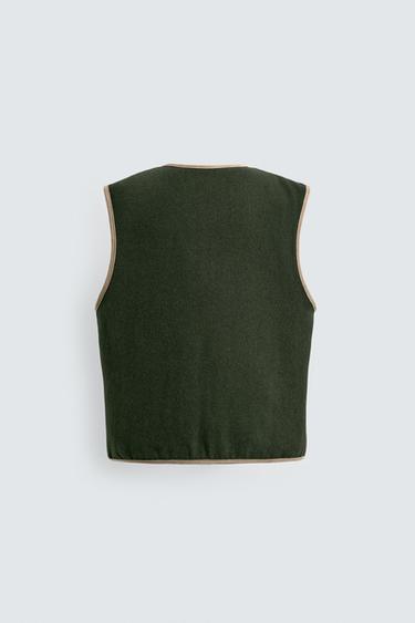 REVERSIBLE WAISTCOAT HARRY LAMBERT FOR ZARA X DISNEY - Khaki by Zara - Image 1
