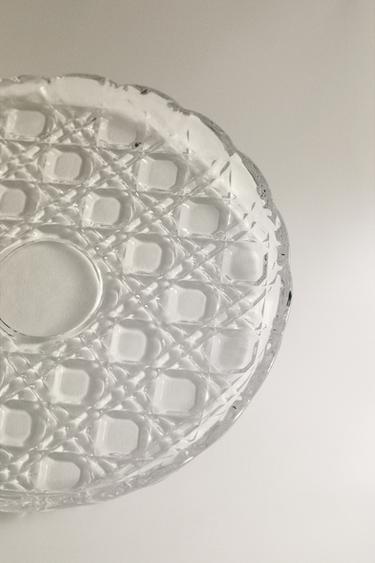 GLASS APPETIZER PLATE WITH RAISED DESIGN - 990 by Zara - Image 2