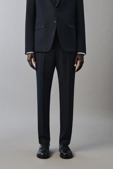 PANTALÓN TRAJE CONFORT - Marino de Zara