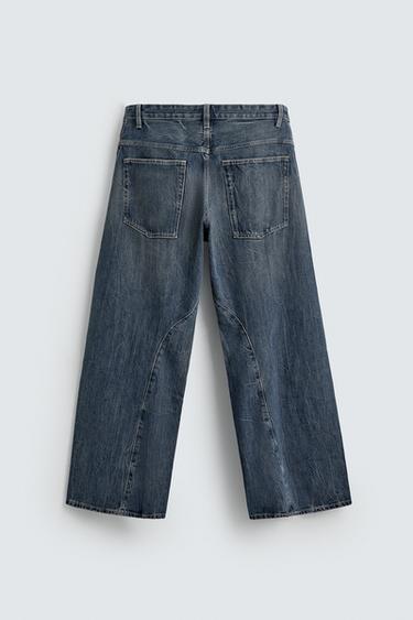 BAGGY FIT TWISTED-SEAM JEANS - Mid-blue by Zara - Image 7