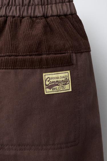 PANTALON BALLON BIMATIÈRE - Marron de Zara - Image 3