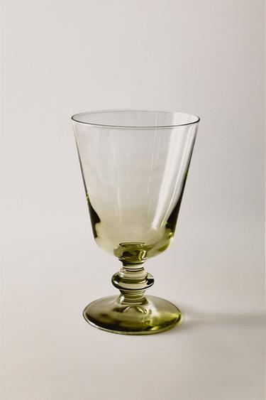 FARVET VINGLAS - grøn fra Zara