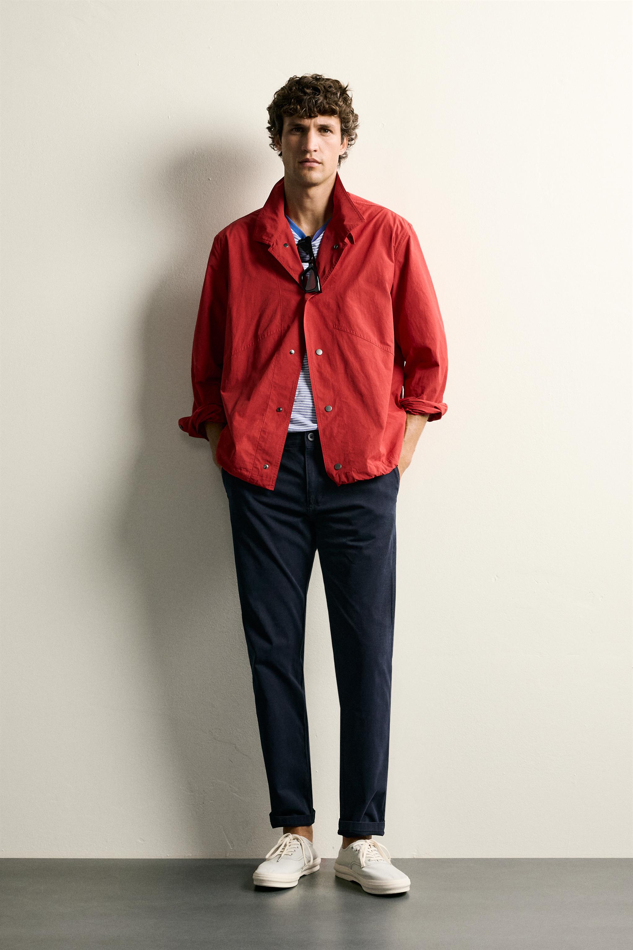 スキニーフィットチノパンツ - ネイビーブルー | ZARA Japan / 日本