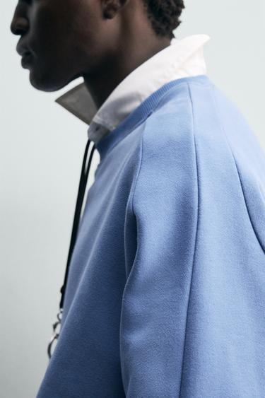 Zara RELAXED FIT SWEATSHIRT - Bluish