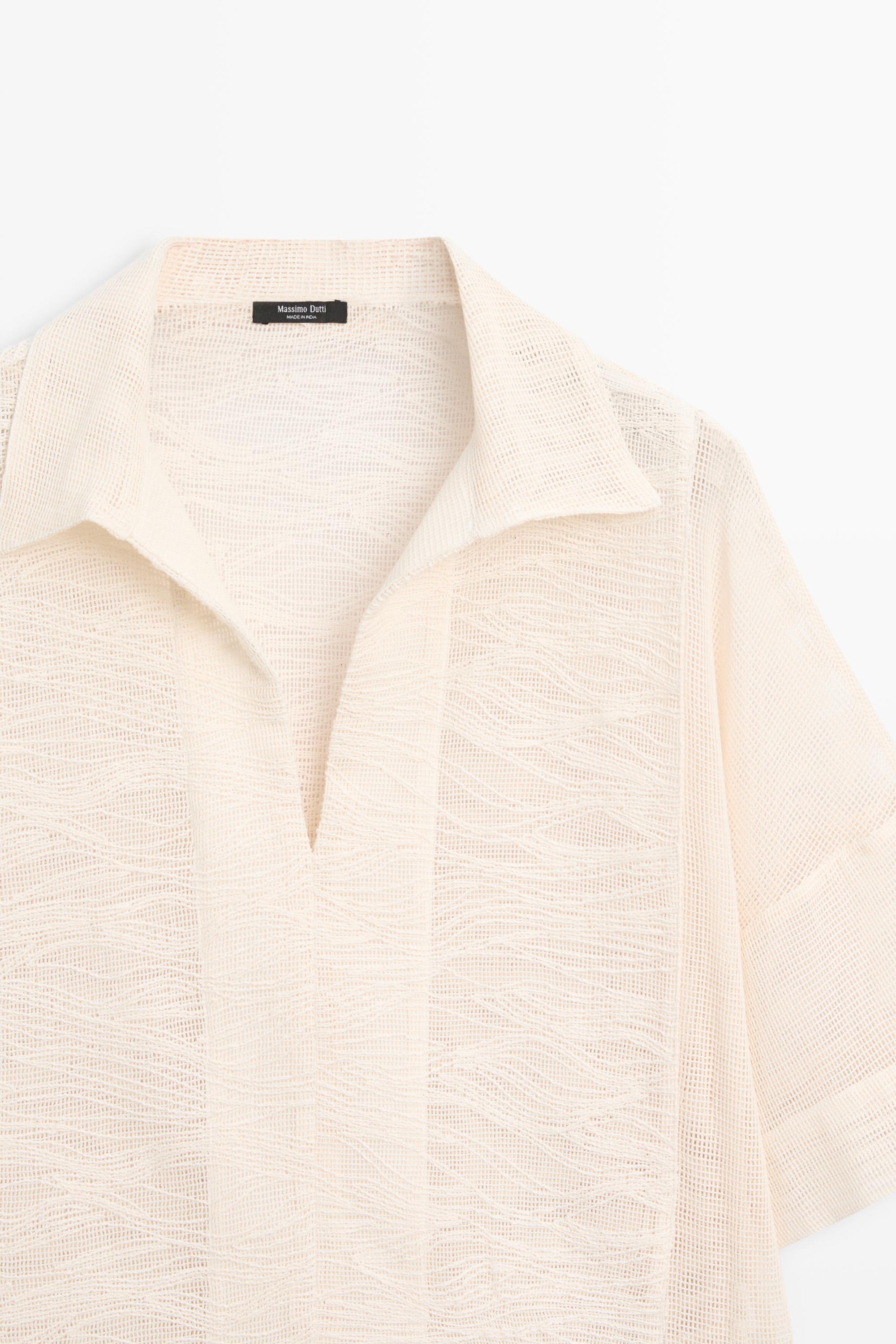 Chemisier polo 100 % coton brodé