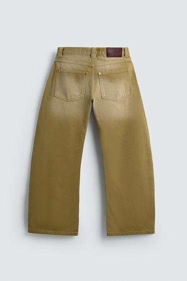 WASHED BALLOON FIT JEANS - camel by Zara - Image 7