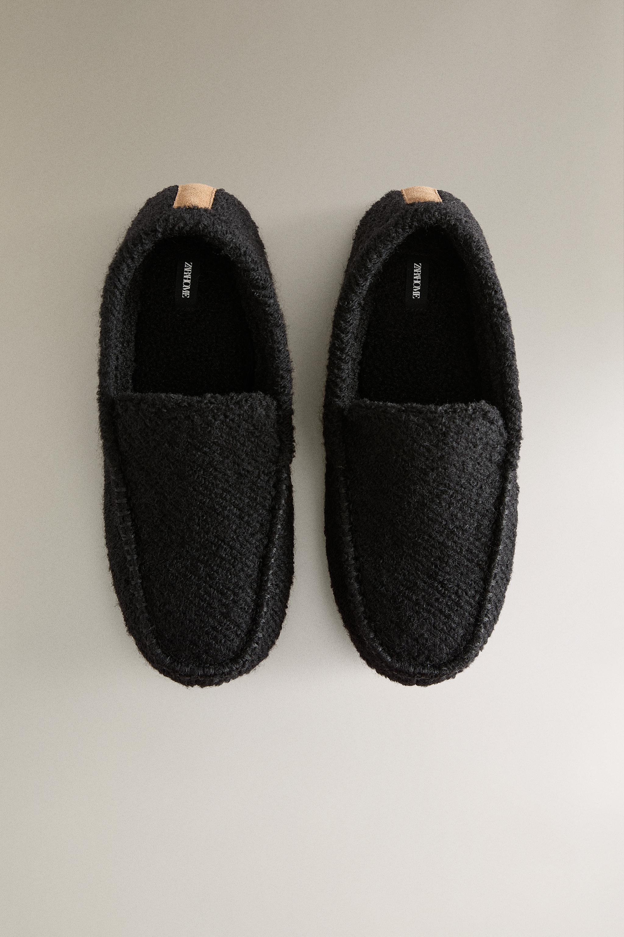 WARM LOAFERS WITH LEATHER SOLE