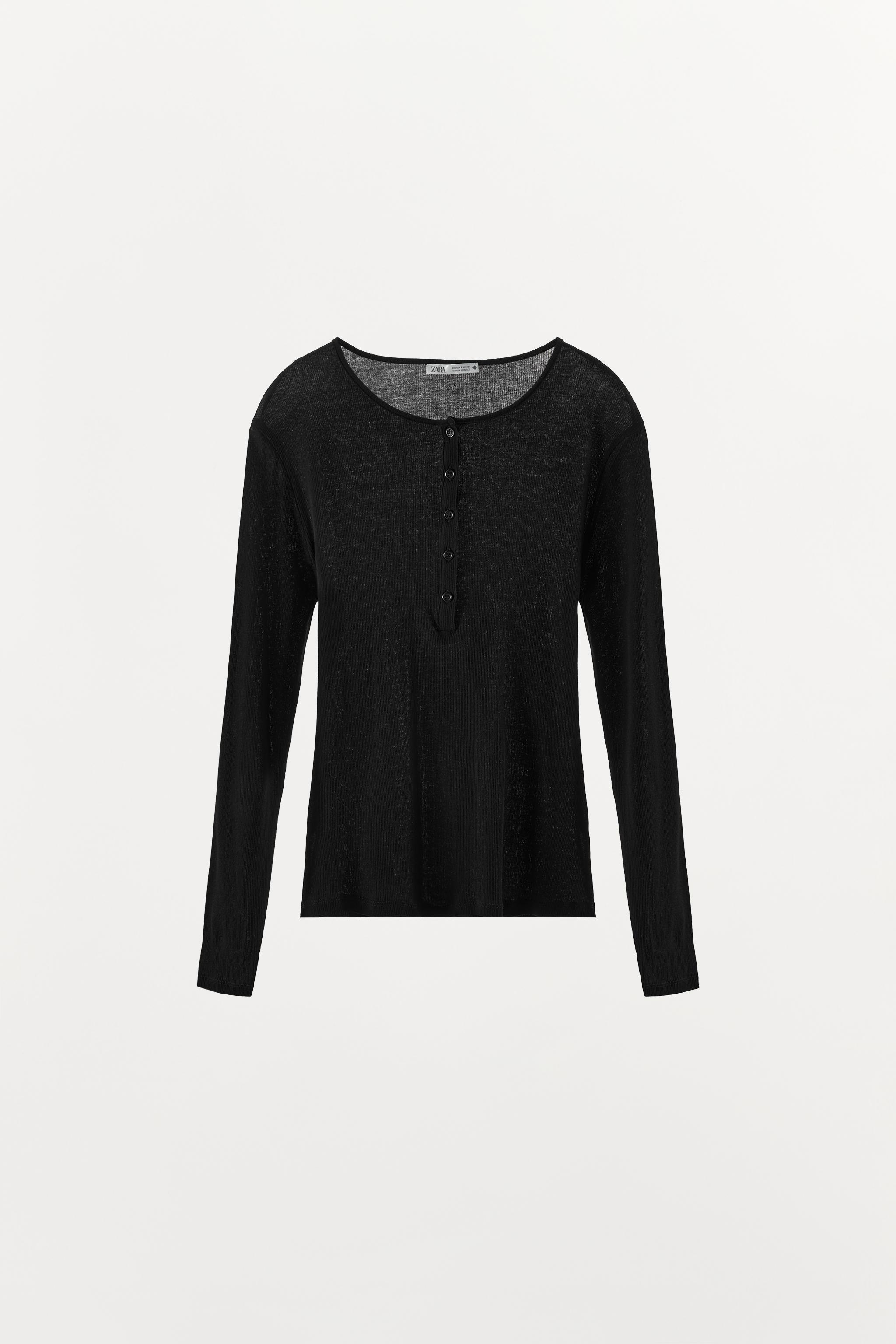 100% COTTON BUTTON-UP T-SHIRT