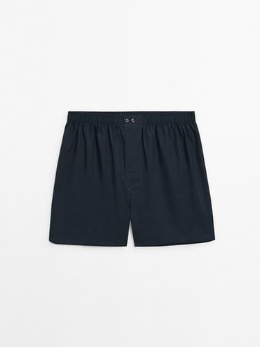 Calzoncillo popelín 100% algodón - Marino de Zara