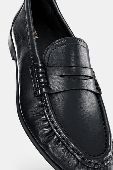 SOFT GATHERED LOAFERS - Black by Zara - Image 7