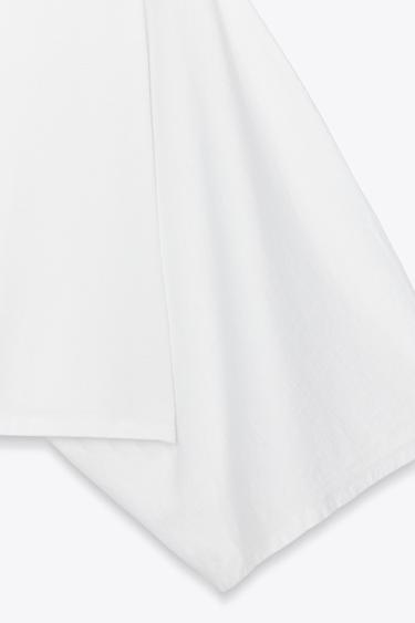 ASYMMETRIC CAPE T-SHIRT - White by Zara - Image 7