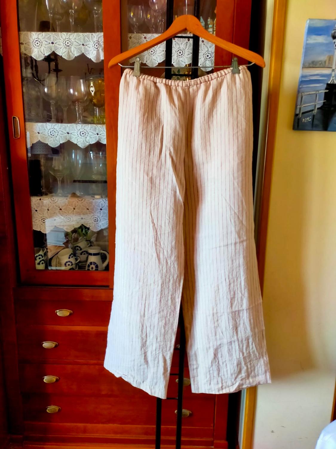 ZW COLLECTION 100% LINEN TROUSERS - Image 3