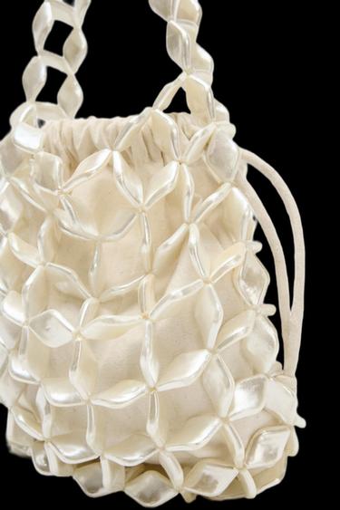 BOLSO SACA EFECTO NACARADO - Gris perla de Zara