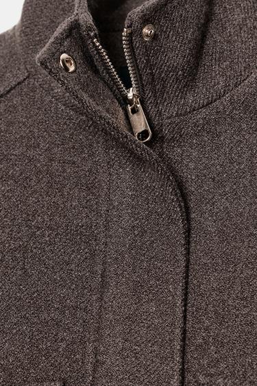 BLOUSON SOFT À COL MONTANT - Marron de Zara - Image 6