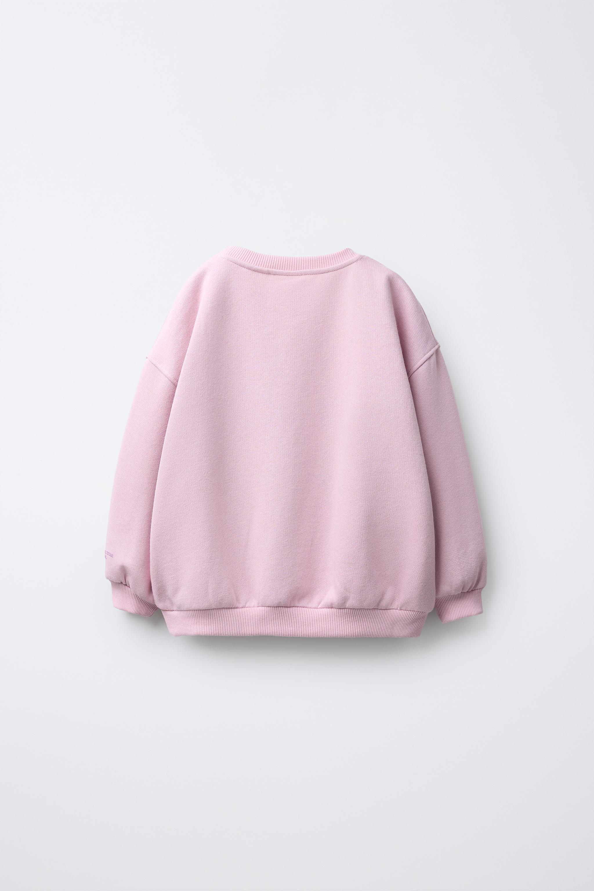 RAISED SHINY STAR SWEATSHIRT - Light mauve | ZARA Canada