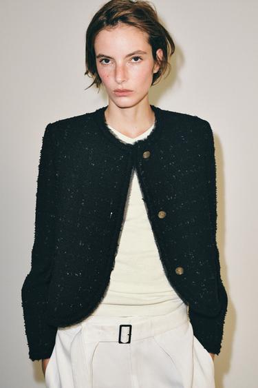 ZW COLLECTION BUTTON BLAZER - Black by Zara