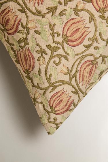 HOUSSE COUSSIN FLORAL - Turquoise de Zara - Image 1