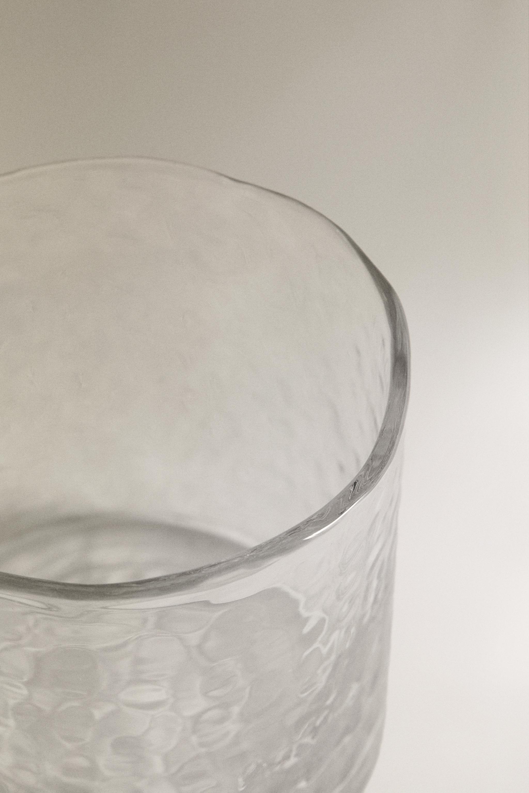 VERRE EN VERRE RECYCLABLE MARTELÉ