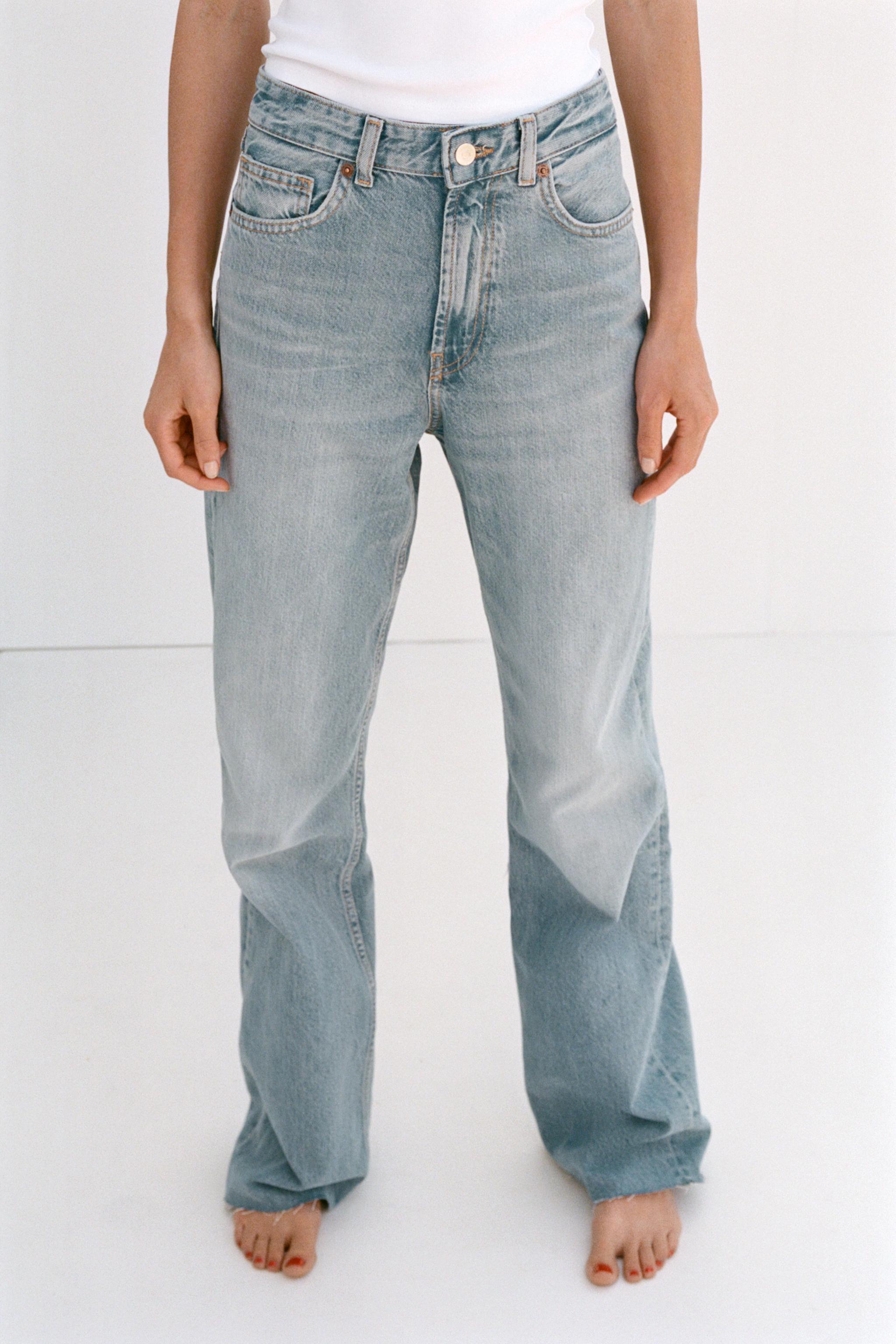 ‪❤︎‬‪ TRF HIGH RISE WIDE LEG JEANS - Black | ZARA United States